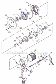 Part Location Diagram of KF124235 Chicago Pneumatic Stem-Throttle Valve